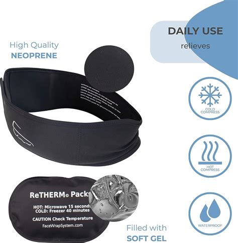 Neoprene Face Ice Pack Wrap For Wisdom Teeth Migraine Tmj Relief Hot Cold Therapy For Oral