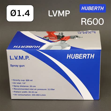 Краскопульт Huberth R600 (1.4мм) верхний пластиковый бачок 600мл