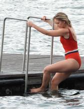 Alicia Agneson Sexy Flashes Her Nude Tits In Lake Como Aznude