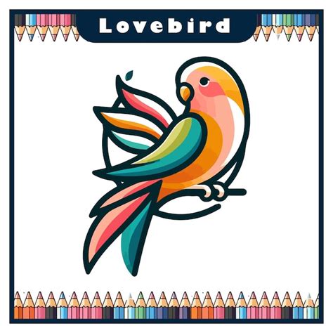 Premium Vector Lovebird Vector Design With Beautiful Colors