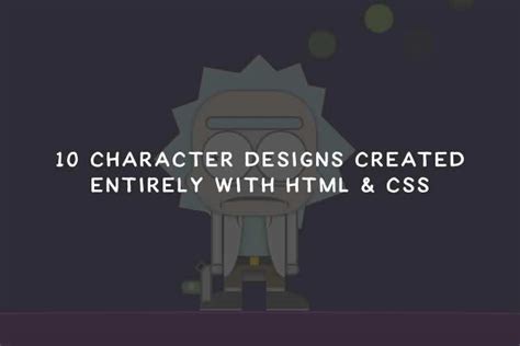 10 Character Designs Created Entirely With Html And Css