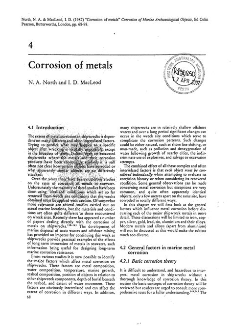 Pdf Corrosion Of Metals