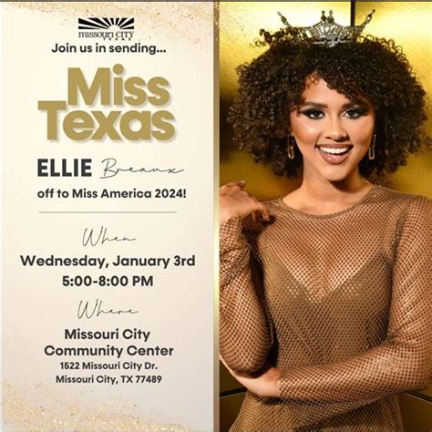 Calendar • Miss Texas Ellie Breaux