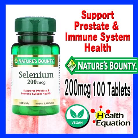 Nature S Bounty Selenium 200 Mcg 100 Tablets Lazada