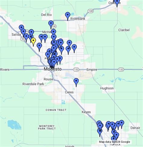 Modesto Ca Zip Code Map Dorisa Josephina