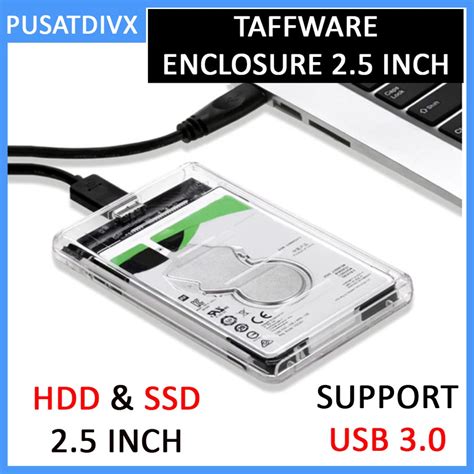 Jual SANJI CASING EXTERNAL HARDDISK HDD SSD ENCLOSURE TRANSPARENT 2 5