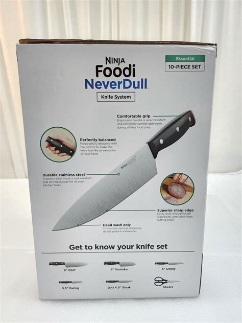 Foodi NeverDull 10 Piece Essential Knife System With Sharpener K12010