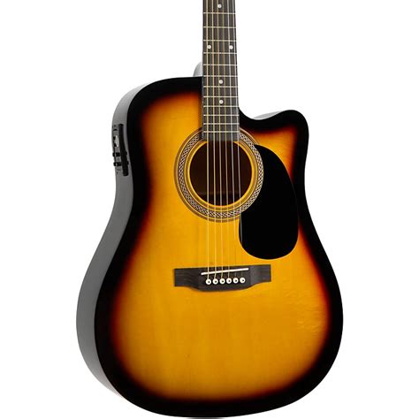 Rogue Ra Dreadnought Cutaway Acoustic Electric Guitar Sunburst