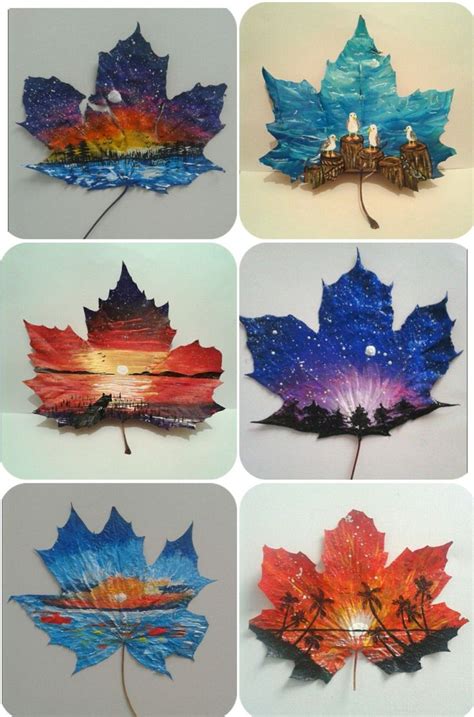 Pin by Alexandra Burleson on Painting ideas | Dry leaf art, Leaf print ...