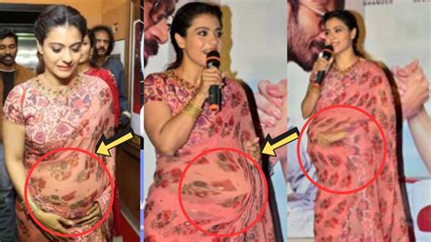 Pregnant Kajol Devgan Hiding Her Huge Baby Bump In Front Of Media Youtube