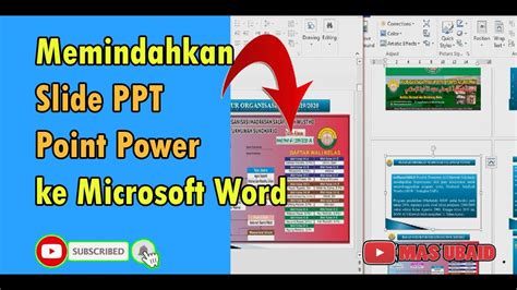 Cara Cepat Memindahkan Slide Powerpoint Ppt Ke Microsoft Word Dengan