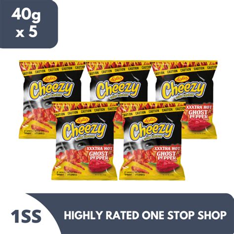 Leslie S Cheezy Xxxtra Hot Ghost Pepper 40g X 5 Lazada PH