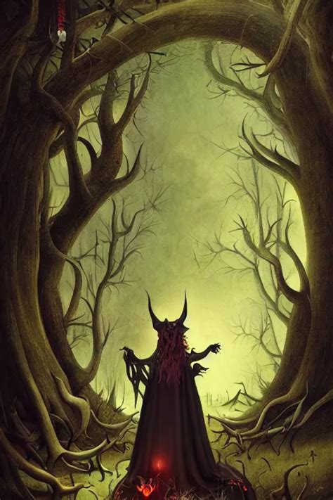 Satanic Witch In The Evil Forest Fantasy 8 K Stable Diffusion Openart