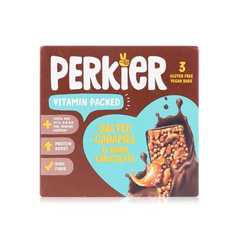 Perkier Salted Caramel And Dark Chocolate Bar 37g X3 Waitrose UAE