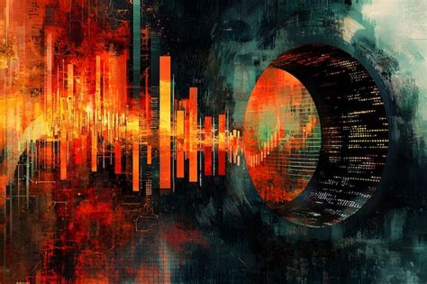 Abstract Visual Representation Of Sound Waves And Frequency With