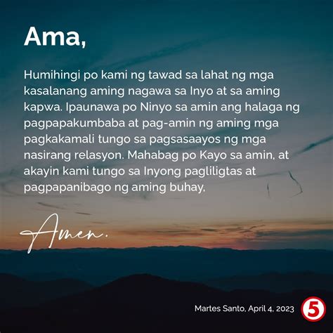 Tv5 On Twitter Patawad Po Ama Kapatidprayerwarrior