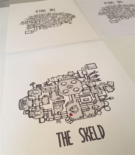 Among Us The Skeld Map Poster Impression Print Custom Color 21x30cm