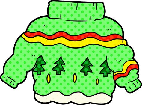 cartoon embarrassing christmas jumper 12401328 Vector Art at Vecteezy