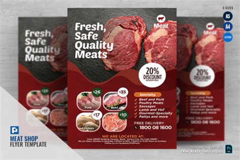 Butcher Shop Flyer Graphic By Psdpixel Creative Fabrica