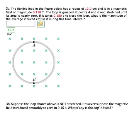 Solved 3a The Flexible Loop In The Figure Below Has A Chegg