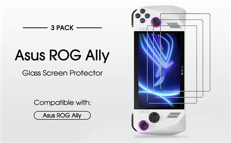 amFilm 3 Stück Displayschutzfolie für ASUS ROG Ally Handheld 7 Zoll