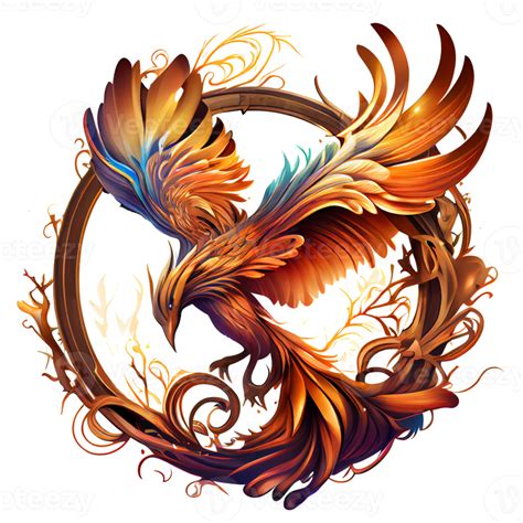 Mystical Mythical Character Phoenix Phoenix Bird On A Transparent