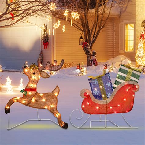 Amazon Prsildan Christmas Lighted Decoration 25 X 44 Reindeer