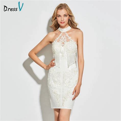 Buy Dressv Ivory Cocktail Dress Elegant High Neck