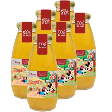 SUCO DE MAÇÃ INTEGRAL DISNEY 300ML 6 UND SANJO Shopee Brasil