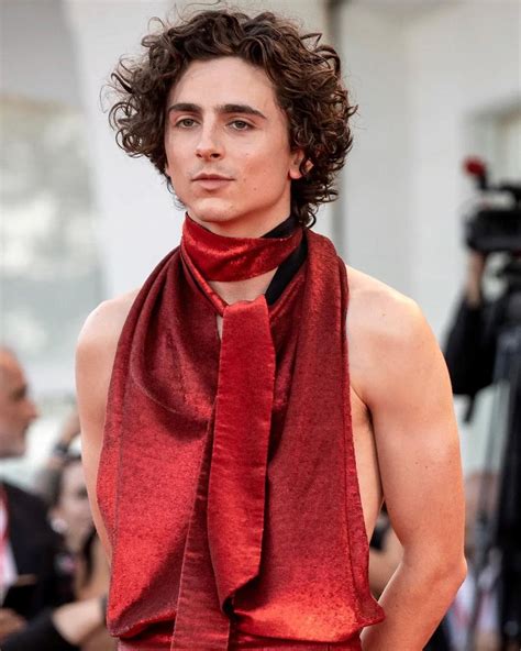 Timoth E Chalamet Went Bold And Wore A Blood Red Backless Top To The