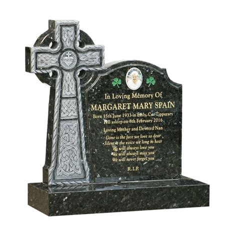 Cross Tombstones Black Granite Cross Headstone For Cemetery Graves