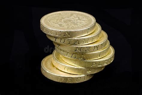 British Pound Coins stock photo. Image of english, stack - 7554222