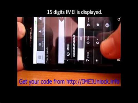 How To Unlock Motorola Atrix 4G MB860 With IMEI Code YouTube