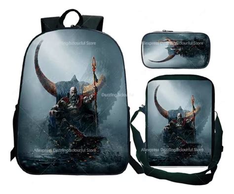 Mochila Ragnarok De God Of War 3 Piezas Kratos Atreus Par Meses