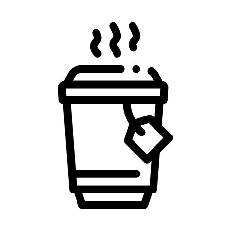 Hot Tea Icon Vector Outline Illustration 17593749 Vector Art At Vecteezy