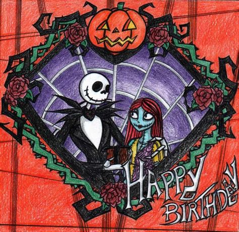 Nightmare Before Christmas Birthday Card G Happy Tim Burton Birthday By