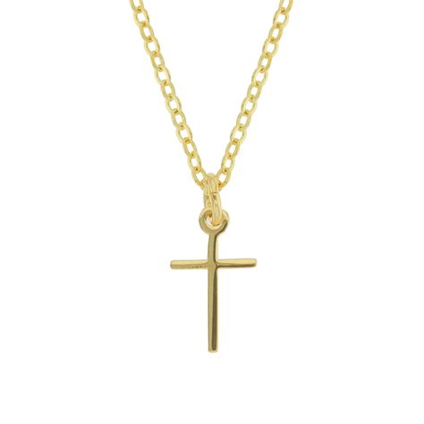 Small Thin Cross Gold Plated Necklace | Women's Cross Necklaces on ChristianJewelry.com