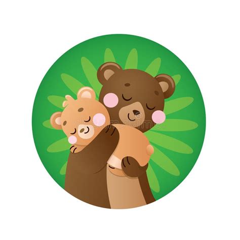 El Oso De La Madre Est Abrazando El Oso Del Beb Ilustraci N Del