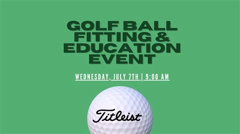 Titleist Golf Ball Fitting and Education Event - Rancho Vista