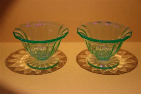 Lot 302 Vaseline Uranium Glass Cups Paradise Estate Sales