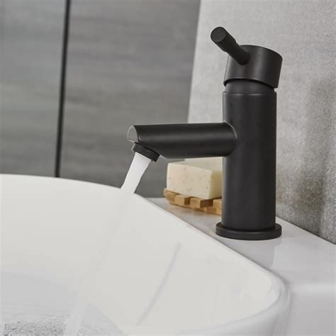 Milano Nero Mono Basin Mixer Tap Black