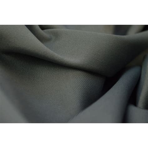 Tissu Gabardine Serg Coloris Gris Oeko Tex Pour Confection Trench