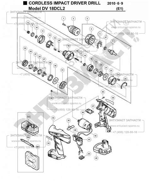 ЗАПЧАСТИ ДЛЯ ШУРУПОВЕРТА УДАРНОГО АККУМУЛЯТОРНОГО HITACHI DV18DCL2 ...