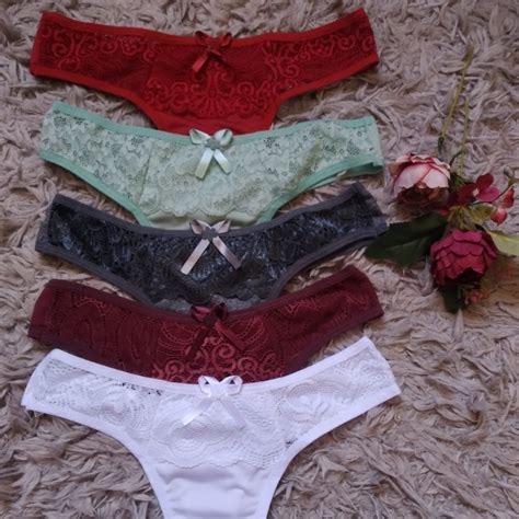 Kit 10 Calcinhas Microfibra E Renda Tanga Fio Lingerie Shopee Brasil