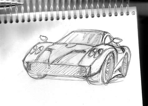 Pagani Huayra Jorge Santillan Roughly Sketch Huayra