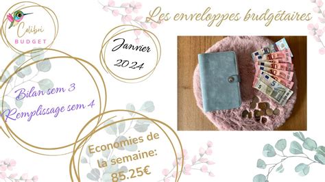 Budget Enveloppes Janvier Bilan Semaine 3 Et Remplissage Semaine 4