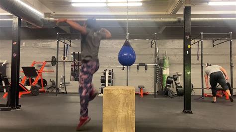 Single Leg Eccentric Box Jump Land On 1 Foot Youtube