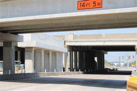 New Express Lanes Added Between Lanes Of I 635 East Section Stock Image