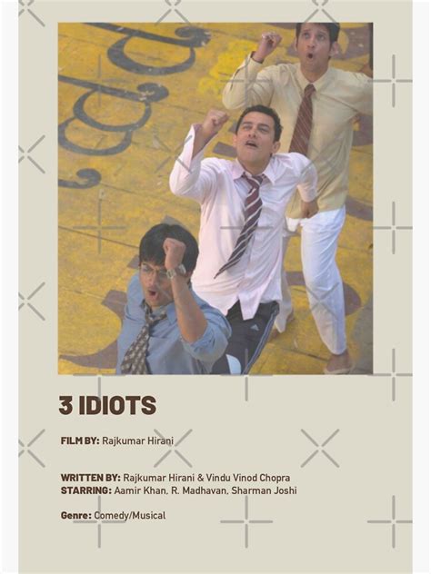 "3 Idiots - minimalist movie poster " Sticker for Sale by BollywoodAI ...