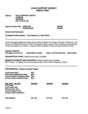 Fillable Online Dcf Wisconsin CSB06 07a Onsite Visit Report Tool